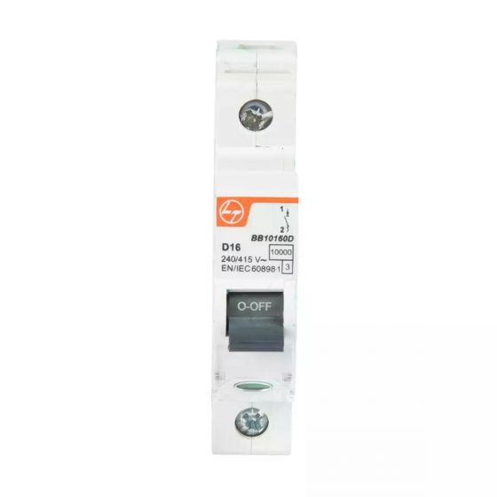BB10160D EXORA MCB 16A SP 240V AC 10kA D Curve