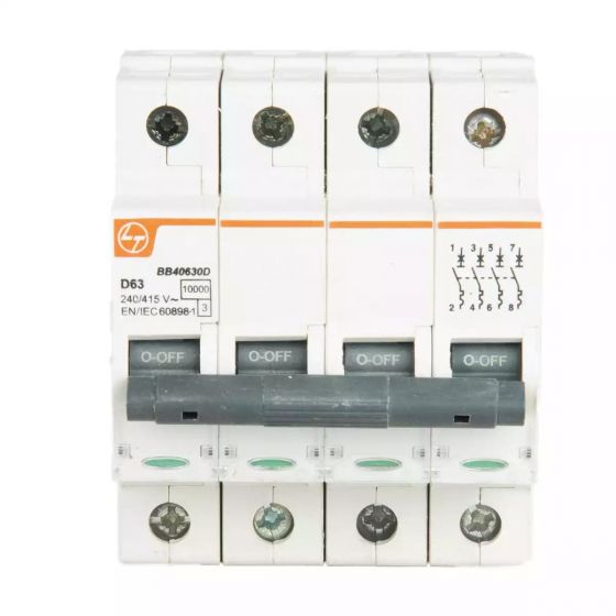 BB40200D EXORA MCB 20A FP 415V AC 10kA D Curve