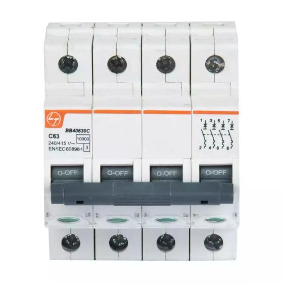 BB40E50C EXORA MCB 0.5A FP 415V AC 10kA C Curve