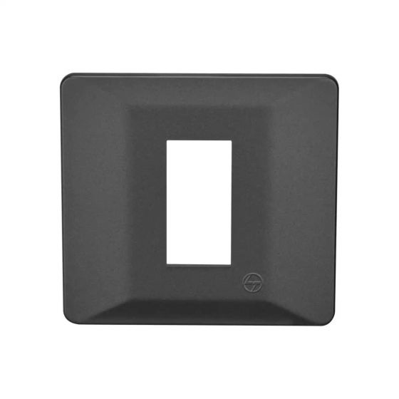 CB91101FG11 entice 1 module plate- Charcoal Grey