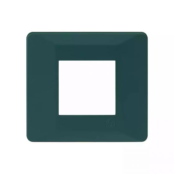 CB91102FD11 entice 2 module plate- Bottle Green