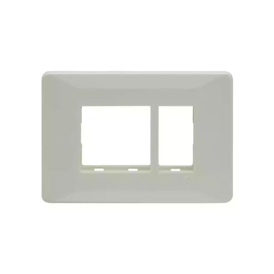 CB91103FW00 entice 3 module grid frame + 3 Module Cover White
