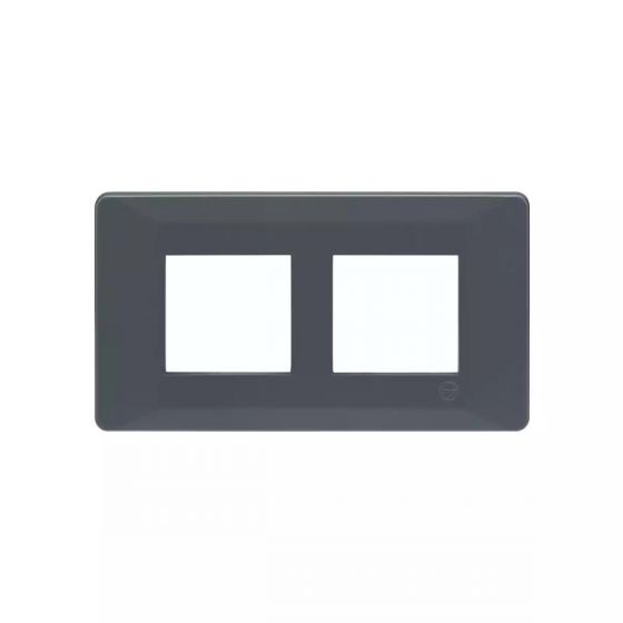 CB91104FG11 entice 4 module plate- Charcoal Grey