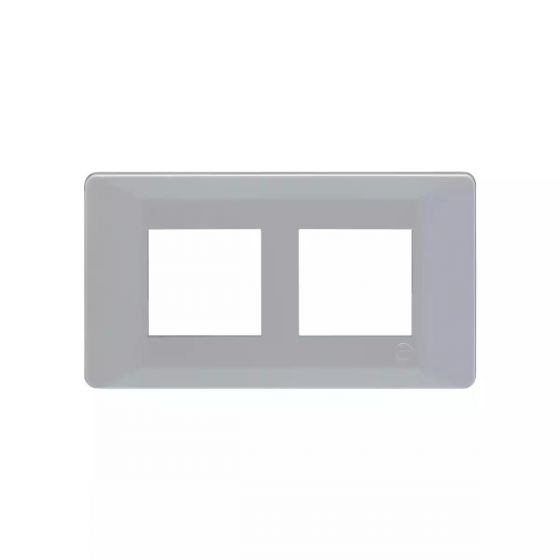 CB91104FI11 entice 4 module plate- Ice Silver