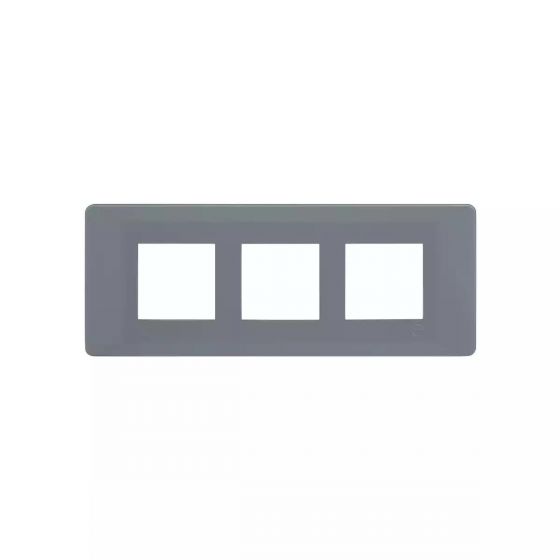 CB91106FE11 entice 6 module plate- Eco Grey