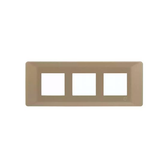CB91106FR11 entice 6 module plate- Rustic Gold
