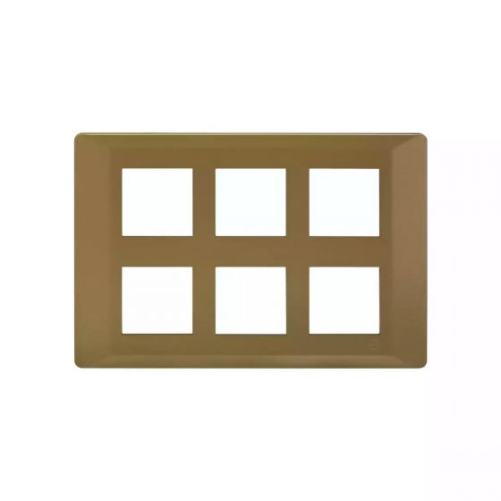 CB91112FR11 entice 12 module plate- Rustic Gold