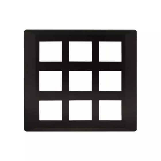 CB91118FB11 entice 18 module plate- Black Beauty