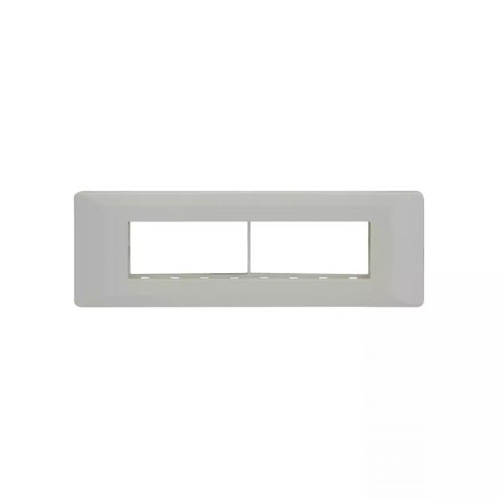 CB91308FW00 entice 8 module grid frame + 8 Module Cover- small size White