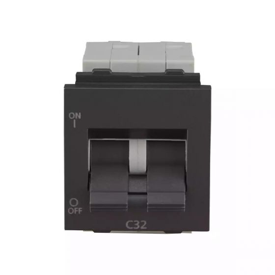 CB92202KM32 englaze 32A DP Mini MCB 3 kA M Grey