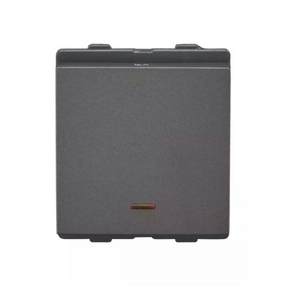 CB92302SM16 englaze Switch 16A 1 Way ind M Grey 2M