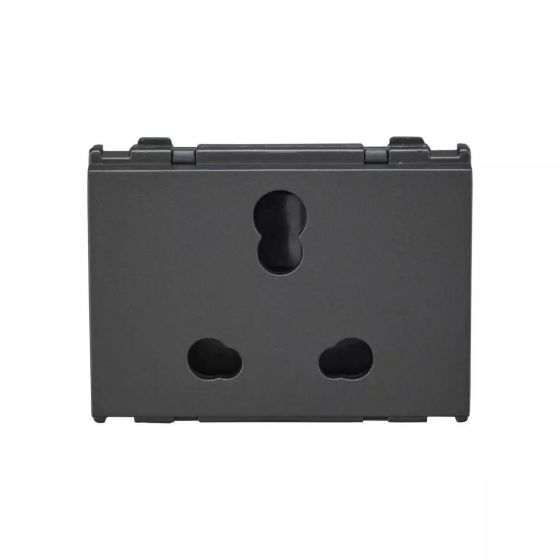 CB92303CM16 englaze 6A/16A 3pin Socket with ISI M Grey 3M