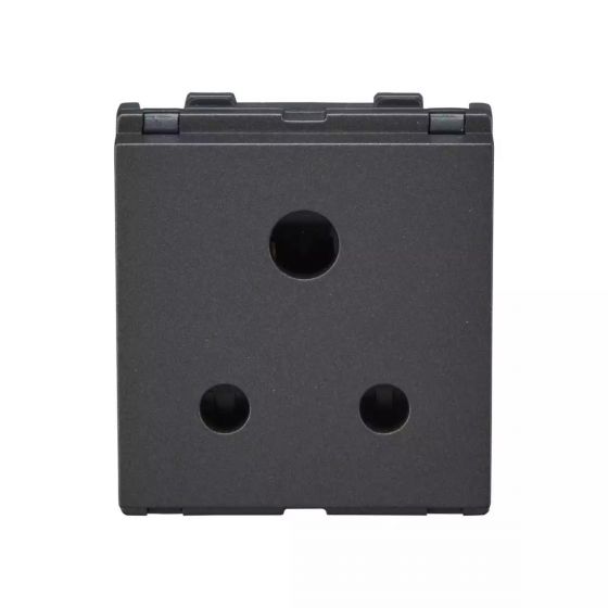 CB92602CM06 englaze 3 Pin Socket 6A with ISI- M Grey 2M