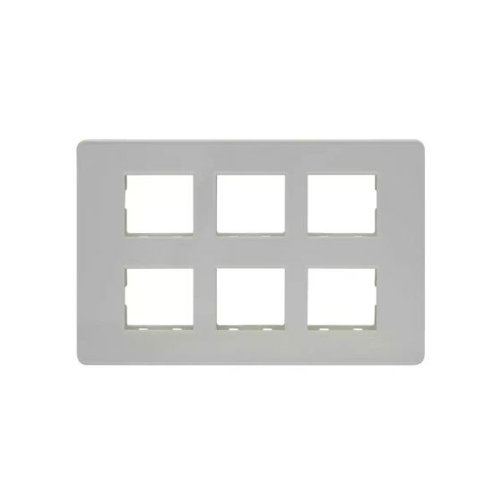 CB93112FW00 enGem 12 module grid frame + 12 Module Cove White