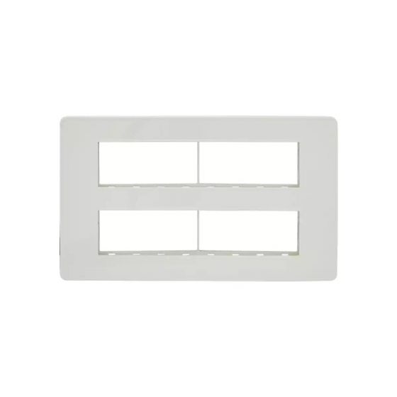 CB93116FW00 enGem 16 module grid frame + 16 Module Cover White