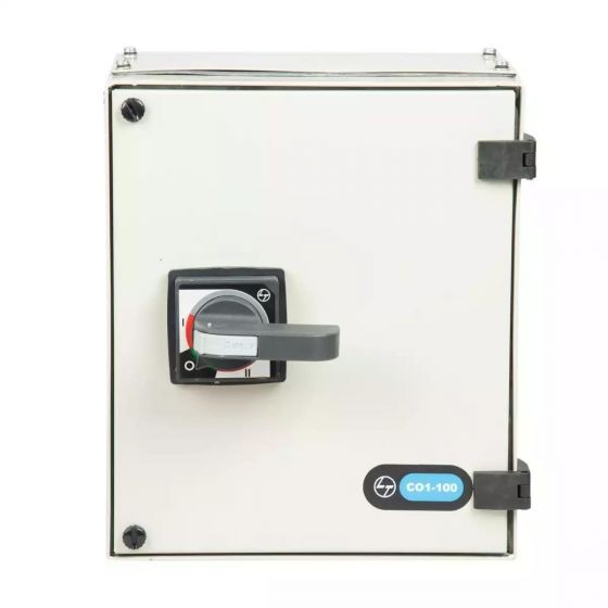 CO10630OSOO C-Line Manual Changeover Switch FR1 63A 4P 415V AC SS Enclosure Extended Handle