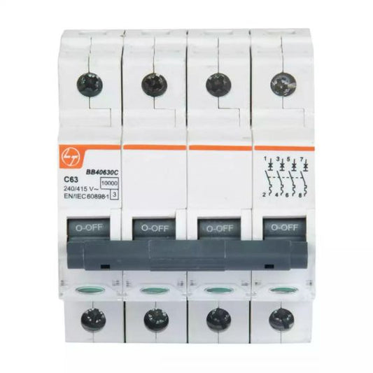 BB40060C EXORA MCB 6A FP 415V AC 10kA C Curve