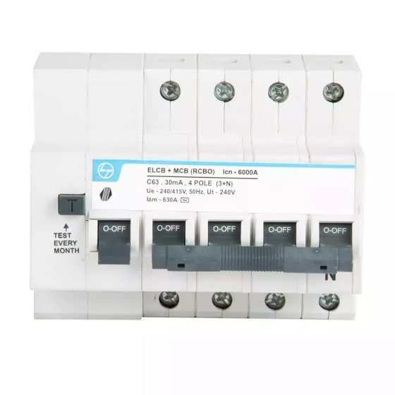 CB90002OOCO Tripper RCBO(EL+MCB) 20A FP 415V AC 6kA 30mA C Curve