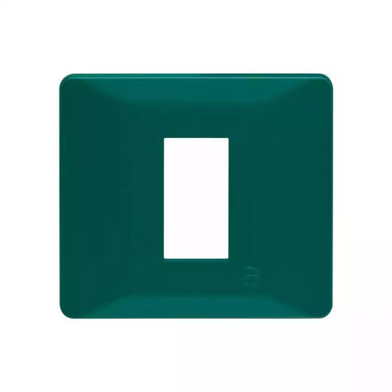 CB91101FD11 entice 1 module plate- Bottle Green