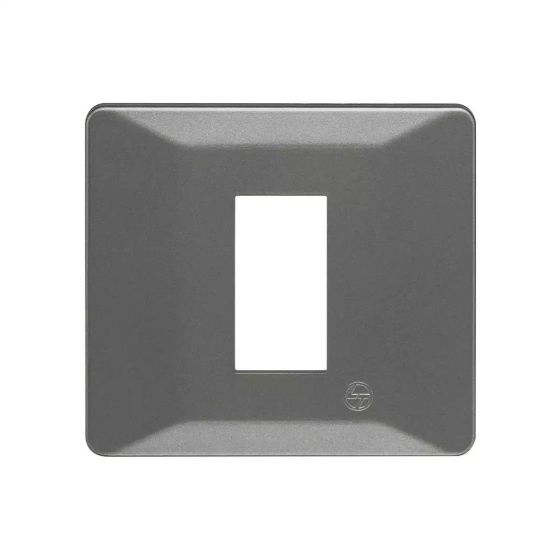 CB91101FM11 entice 1 module plate- Metallic Grey