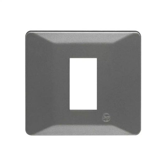 CB91101FM11 entice 1 module plate- Metallic Grey