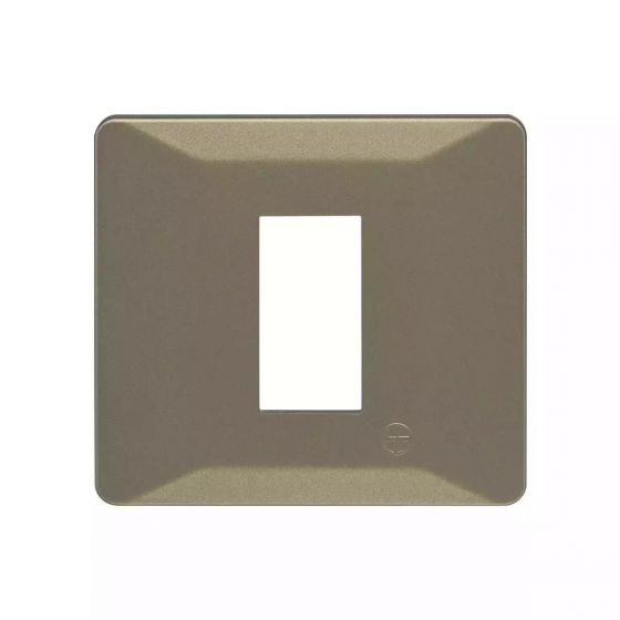 CB91101FR11 entice 1 module plate- Rustic Gold