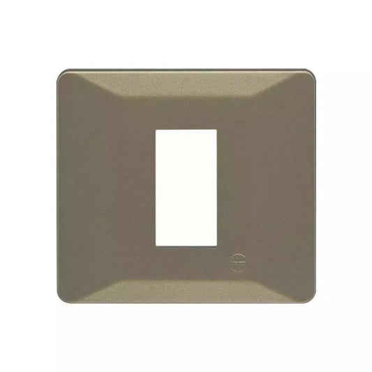 CB91101FR11 entice 1 module plate- Rustic Gold