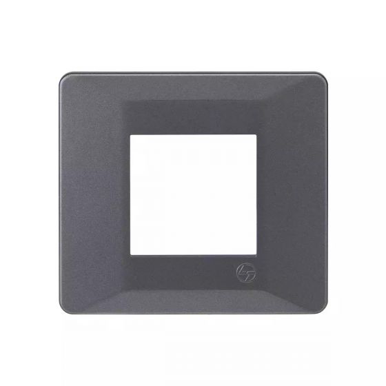 CB91102FM11 entice 2 module plate- Metallic Grey