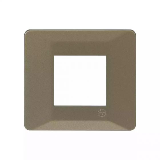 CB91102FR11 entice 2 module plate- Rustic Gold