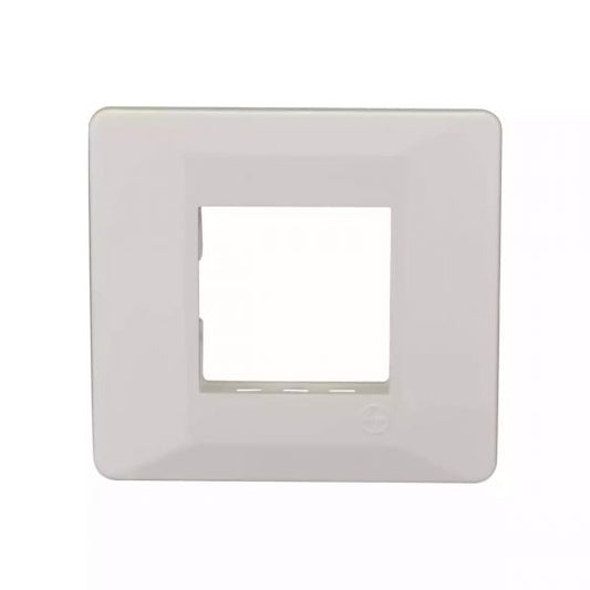 CB91102FW00 entice 2 module grid frame + 2 Module Cover White