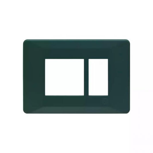 CB91103FD11 entice 3 module plate- Bottle Green