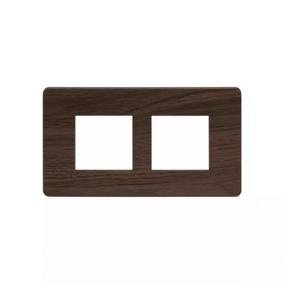 CB91104FA12 entice 4 module plate- Cinnamon Wood