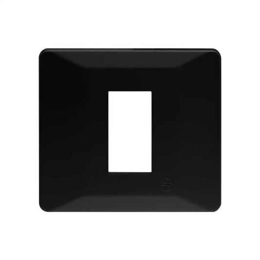 CB91104FB11 entice 4 module plate- Black Beauty