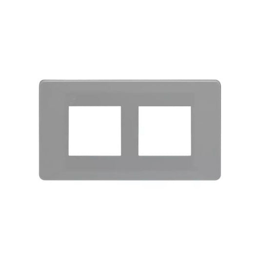 CB91104FE11 entice 4 module plate- Eco Grey