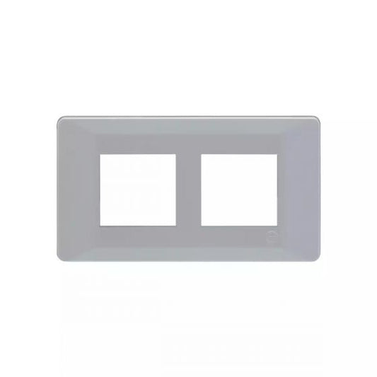 CB91104FI11 entice 4 module plate- Ice Silver