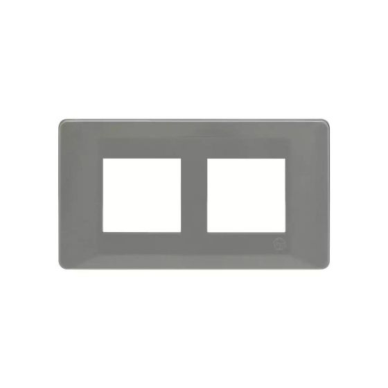 CB91104FM11 entice 4 module plate- Metallic Grey