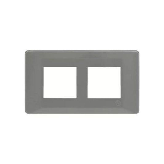CB91104FM11 entice 4 module plate- Metallic Grey
