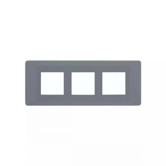 CB91106FE11 entice 6 module plate- Eco Grey
