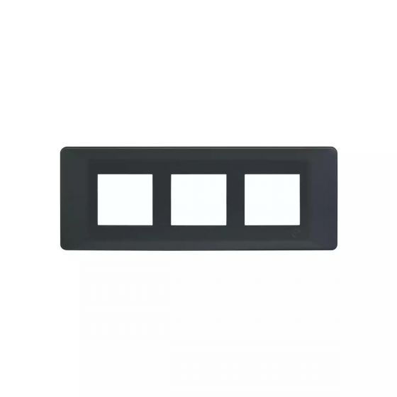 CB91106FG11 entice 6 module plate- Charcoal Grey