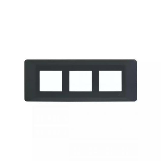 CB91106FG11 entice 6 module plate- Charcoal Grey