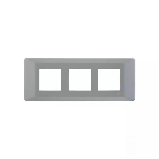 CB91106FI11 entice 6 module plate- Ice Silver