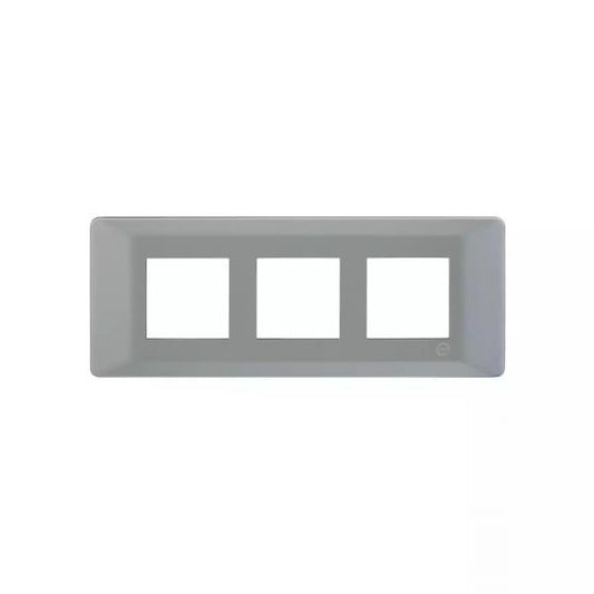 CB91106FI11 entice 6 module plate- Ice Silver