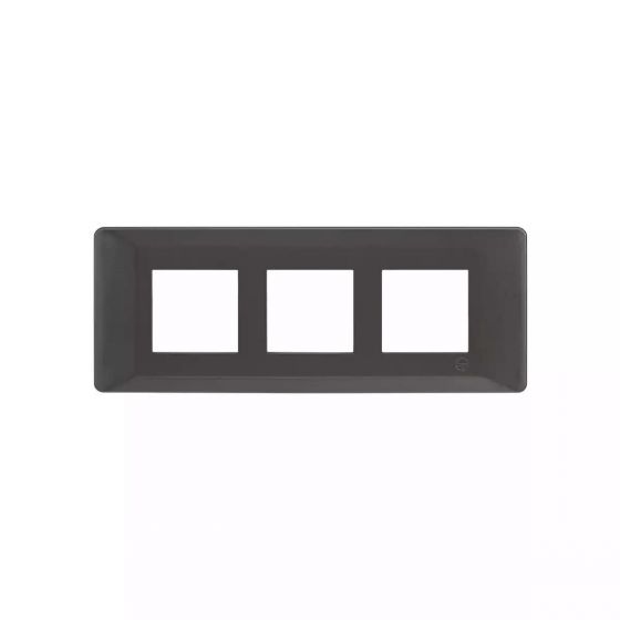 CB91106FM11 entice 6 module plate- Metallic Grey