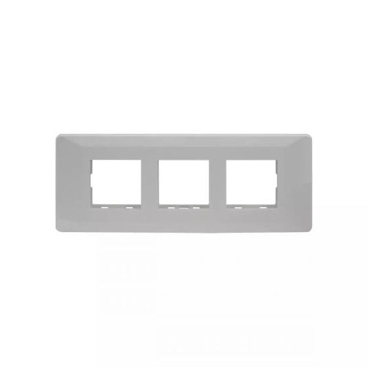 CB91106FW00 entice 6 module grid frame + 6 Module Cover White
