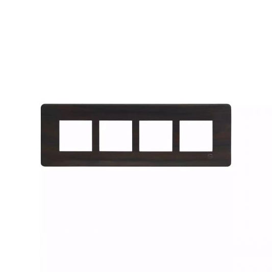 CB91108FL12 entice 8 M plate Horztl- Dark Chocolate Wood