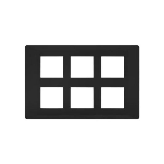 CB91112FB11 entice 12 module plate- Black Beauty