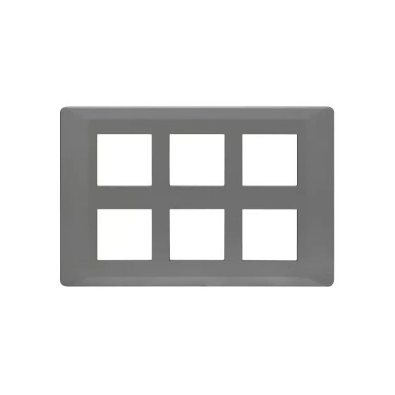 CB91112FE11 entice 12 module plate- Eco Grey