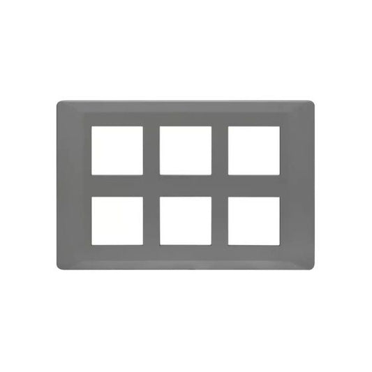 CB91112FE11 entice 12 module plate- Eco Grey