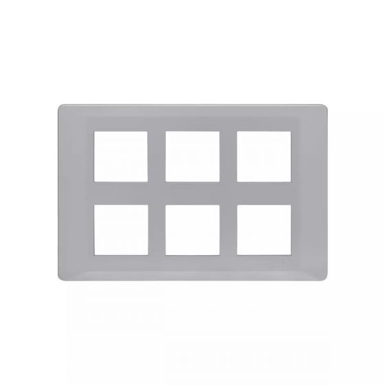 CB91112FI11 entice 12 module plate- Ice Silver