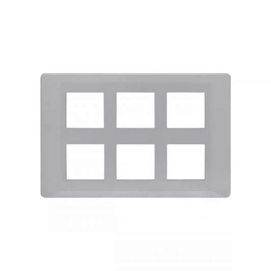 CB91112FI11 entice 12 module plate- Ice Silver